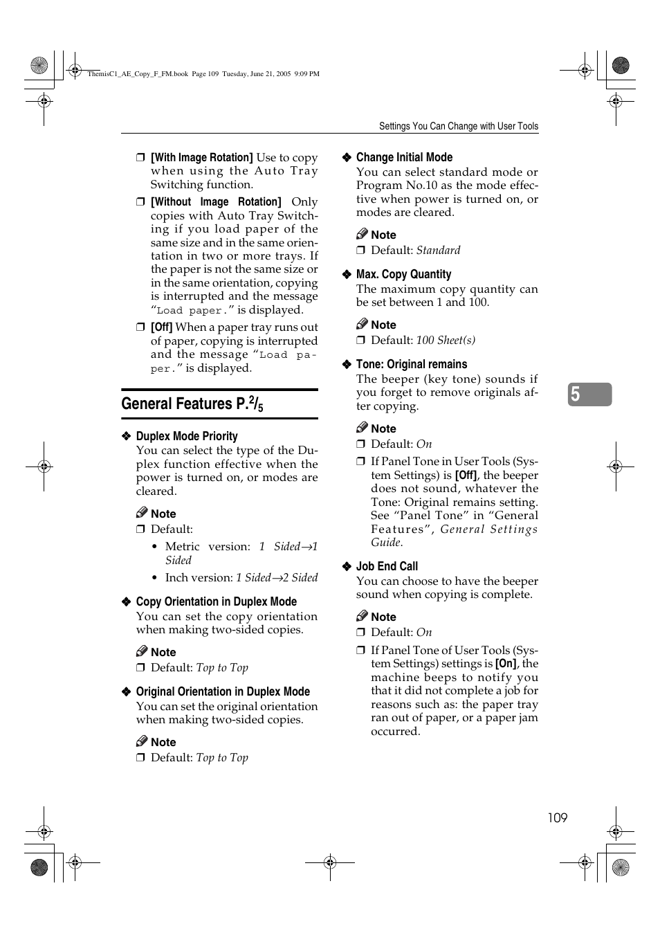 General features p | Ricoh Aficio 3232C User Manual | Page 123 / 156