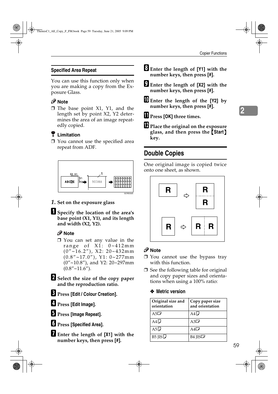Double copies | Ricoh Aficio 3232C User Manual | Page 73 / 156