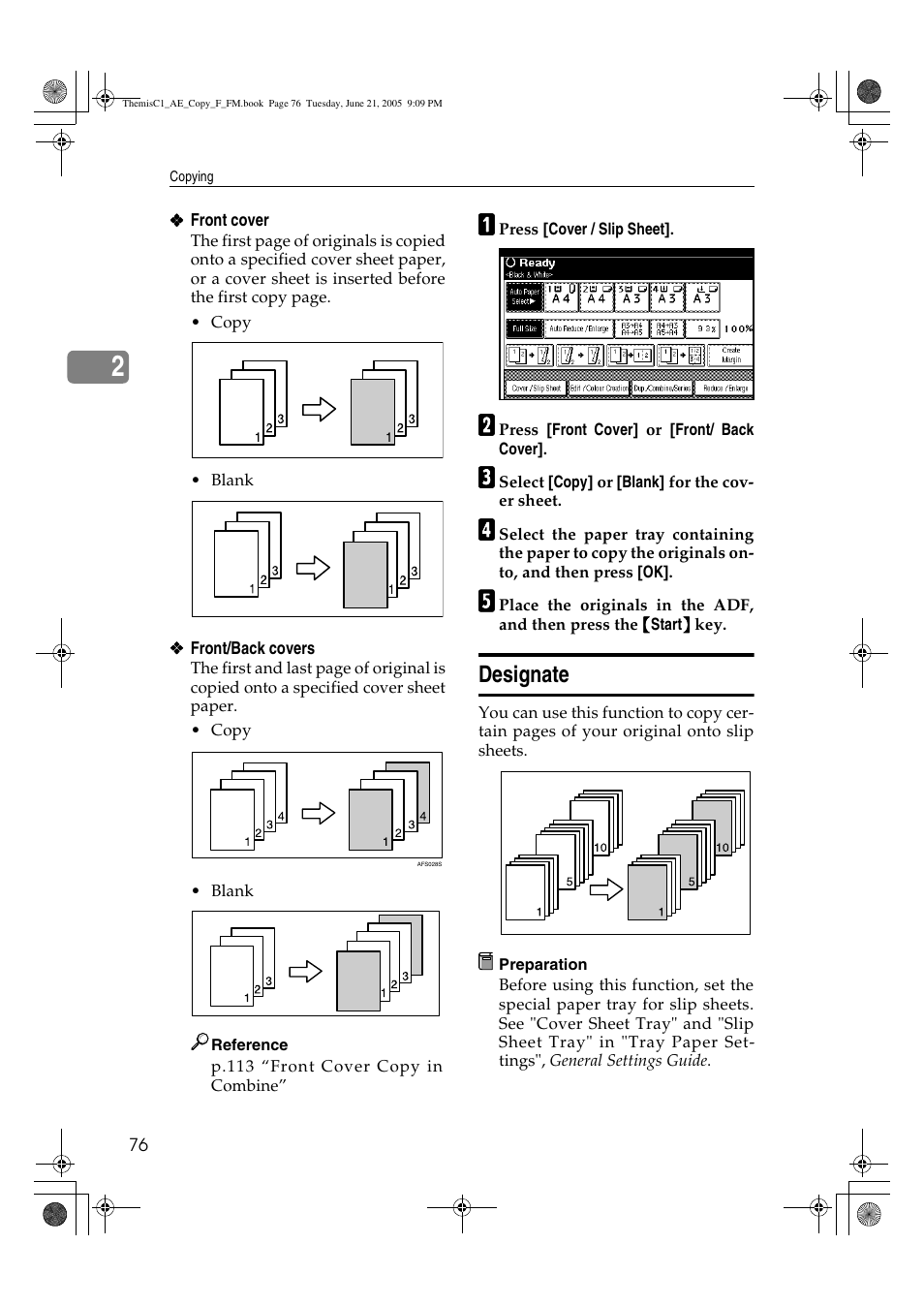 Designate | Ricoh Aficio 3232C User Manual | Page 90 / 156