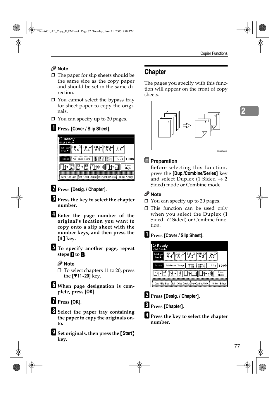 Chapter | Ricoh Aficio 3232C User Manual | Page 91 / 156