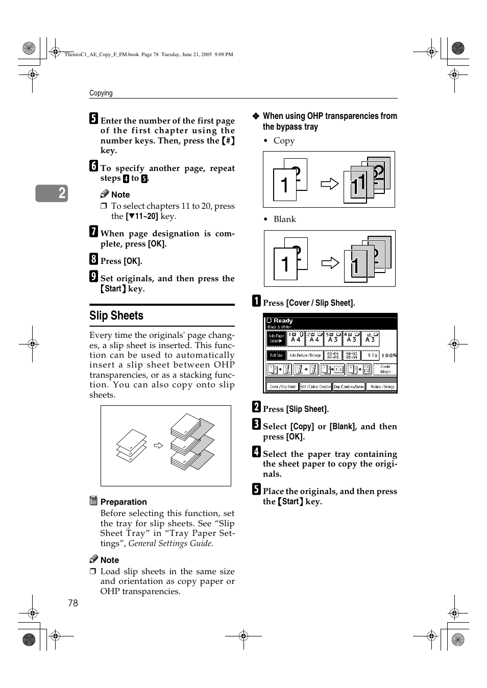 Slip sheets | Ricoh Aficio 3232C User Manual | Page 92 / 156