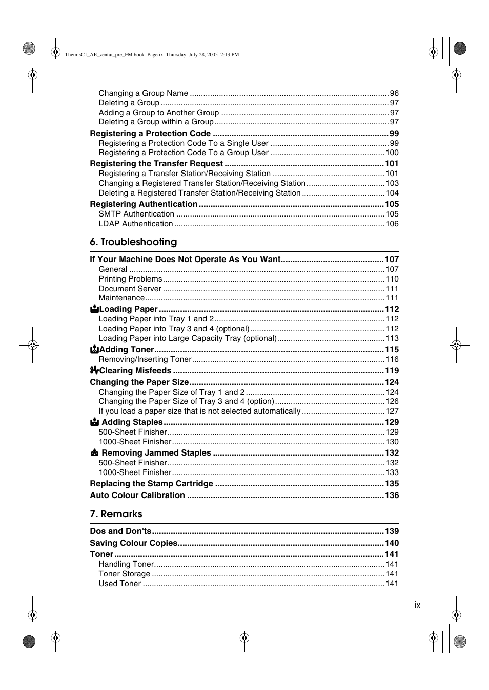 Ricoh Aficio LD132c User Manual | Page 11 / 188