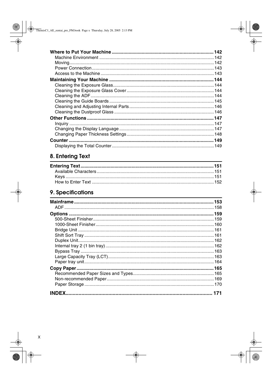 Ricoh Aficio LD132c User Manual | Page 12 / 188