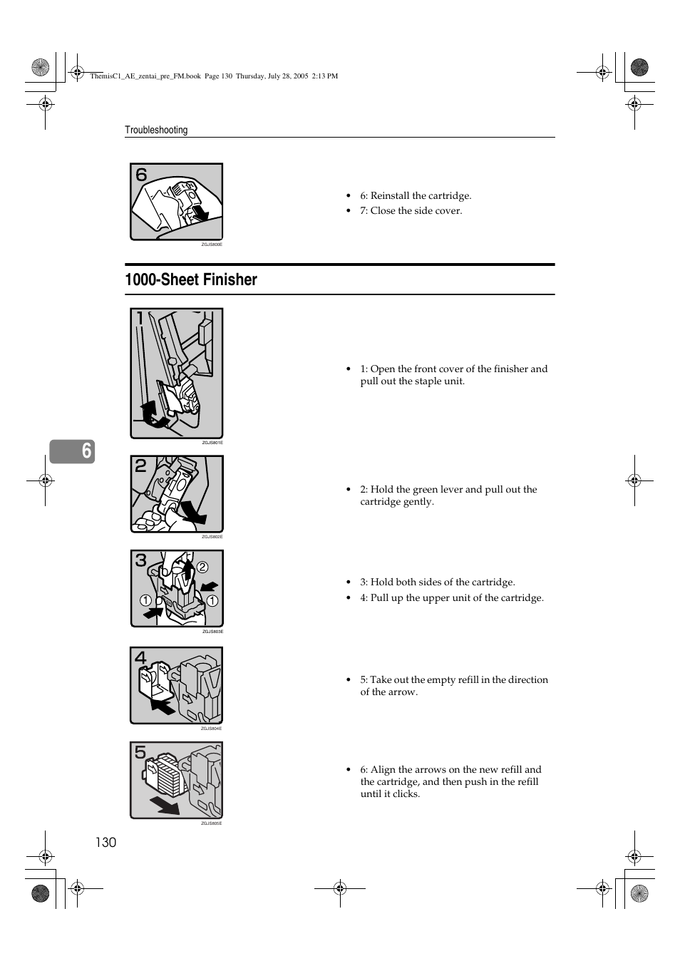 1000-sheet finisher | Ricoh Aficio LD132c User Manual | Page 142 / 188