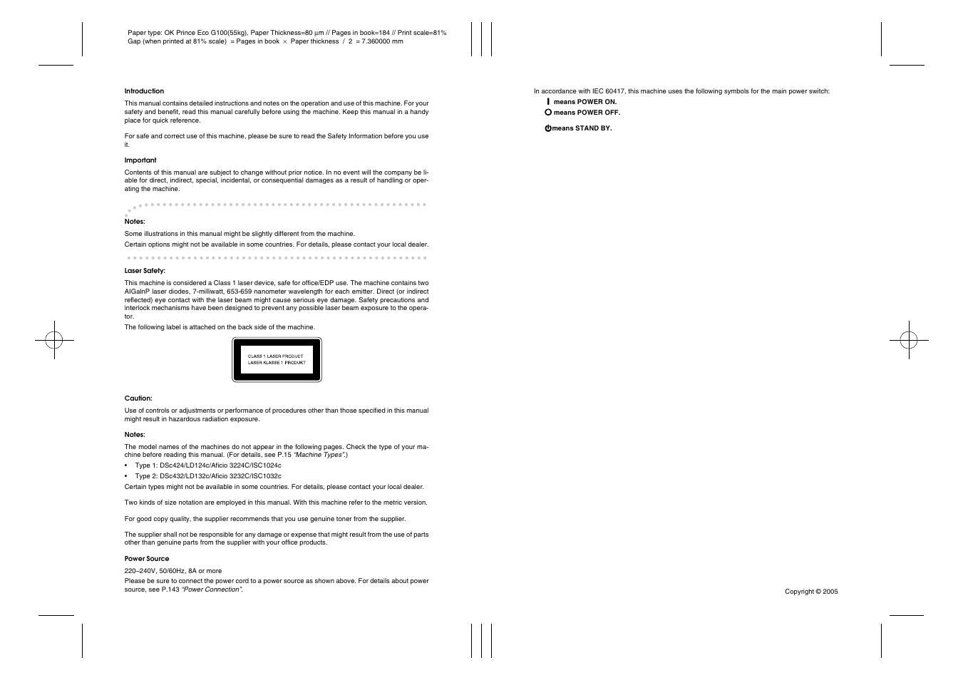 Ricoh Aficio LD132c User Manual | Page 2 / 188
