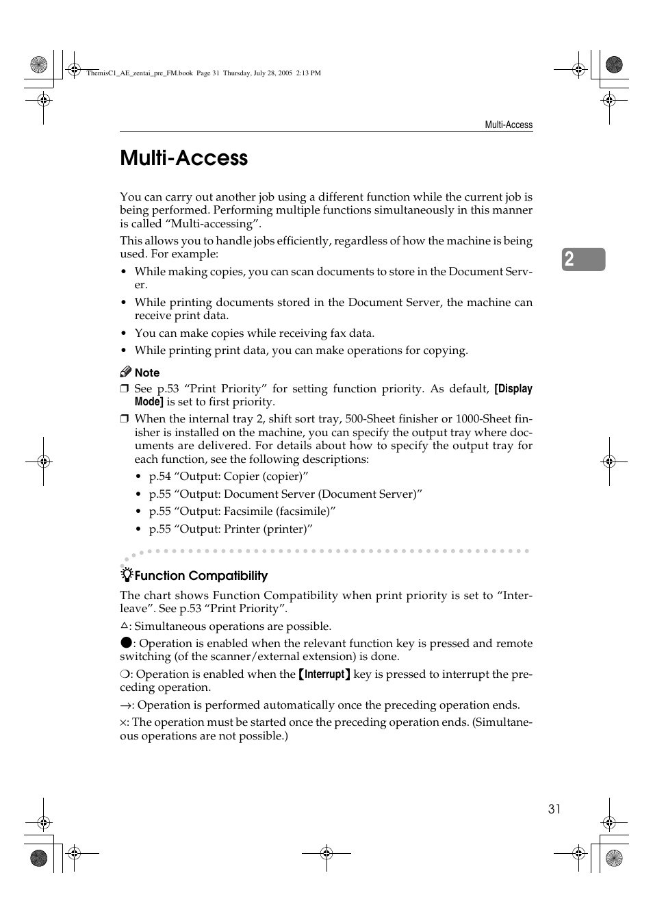 2multi-access | Ricoh Aficio LD132c User Manual | Page 43 / 188