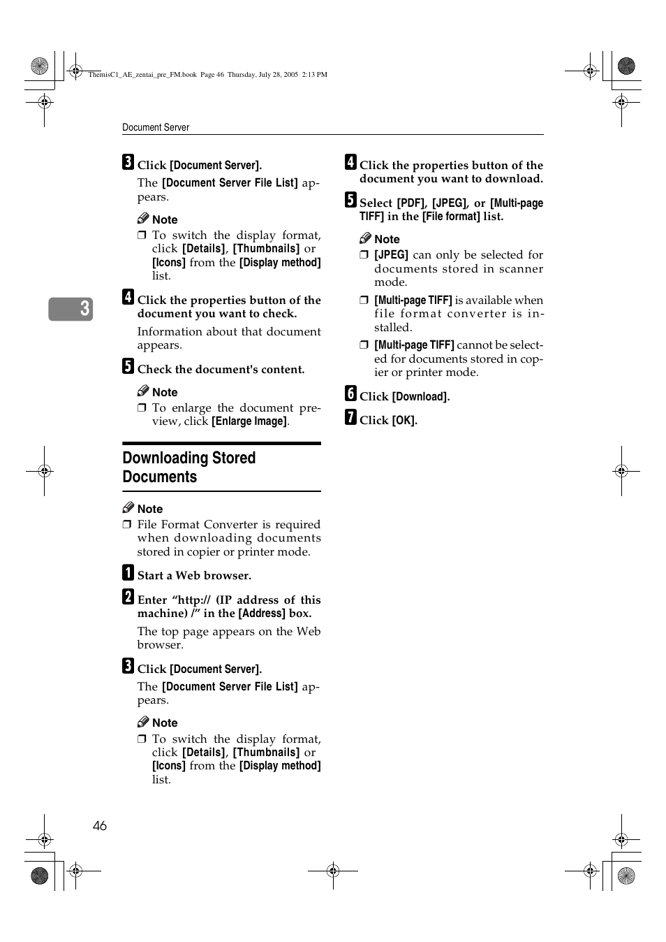 Downloading stored documents | Ricoh Aficio LD132c User Manual | Page 58 / 188