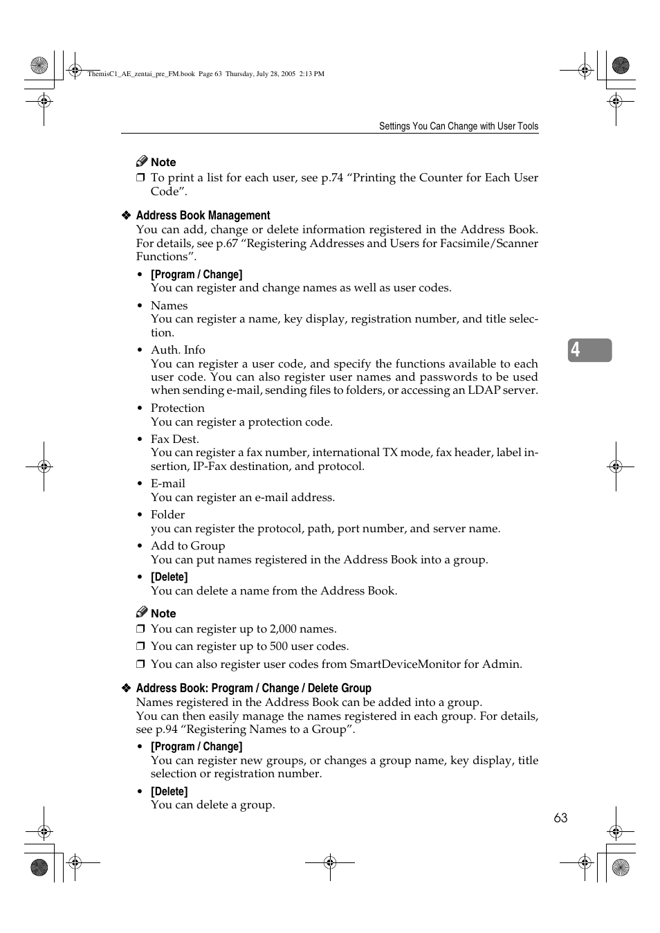 Ricoh Aficio LD132c User Manual | Page 75 / 188