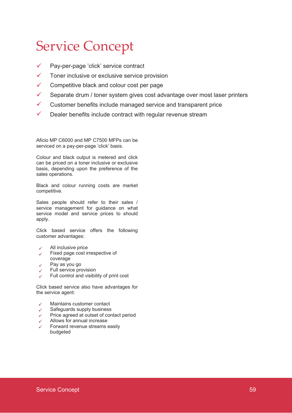 Service concept | Ricoh MP C7500 User Manual | Page 59 / 72