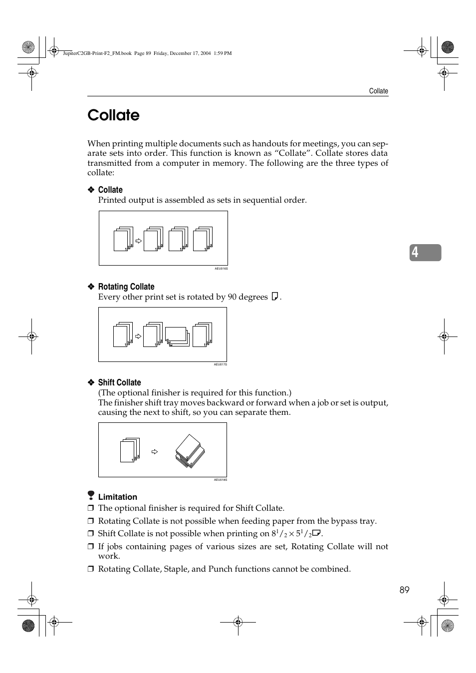 4collate | Ricoh Aficio 3228C User Manual | Page 95 / 168