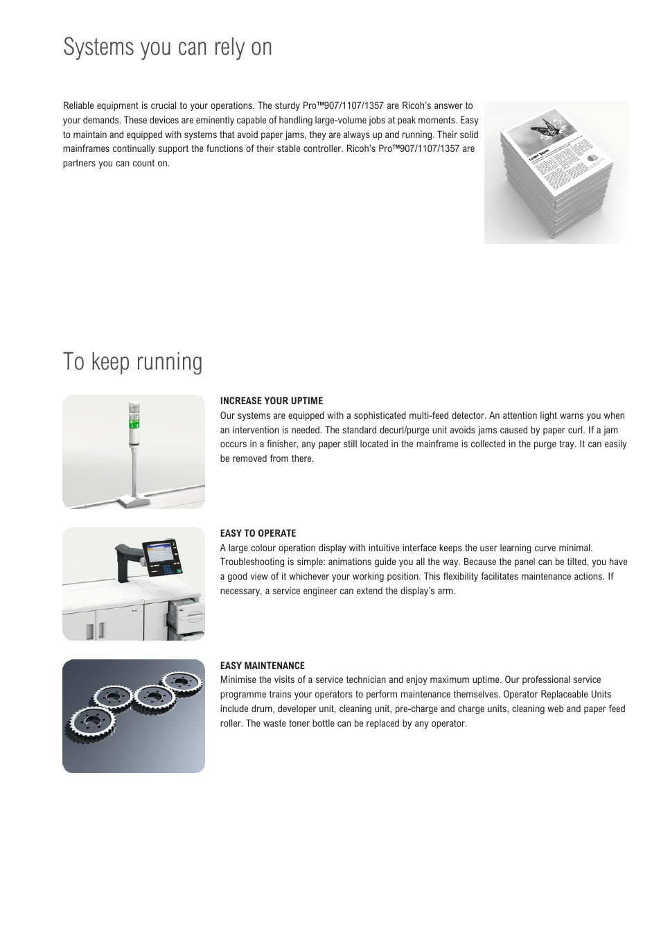 Systems you can rely on | Ricoh 907 User Manual | Page 5 / 12