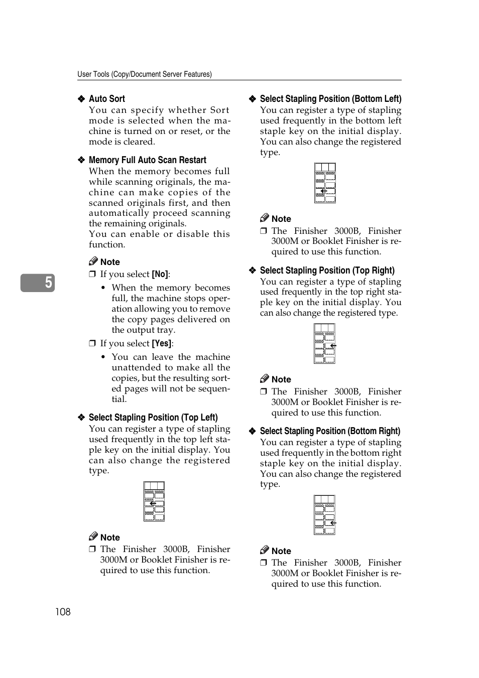P.108 “memory full auto scan restart, P.108, Memory full auto scan restart | Ricoh IS 2075 User Manual | Page 120 / 142