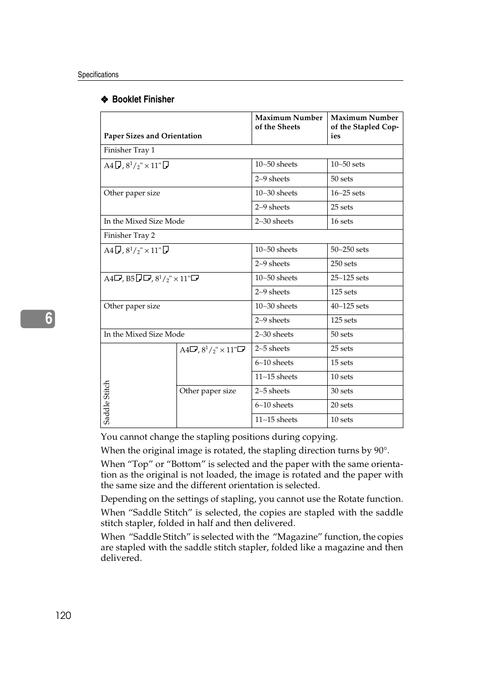 Booklet finisher | Ricoh IS 2075 User Manual | Page 132 / 142