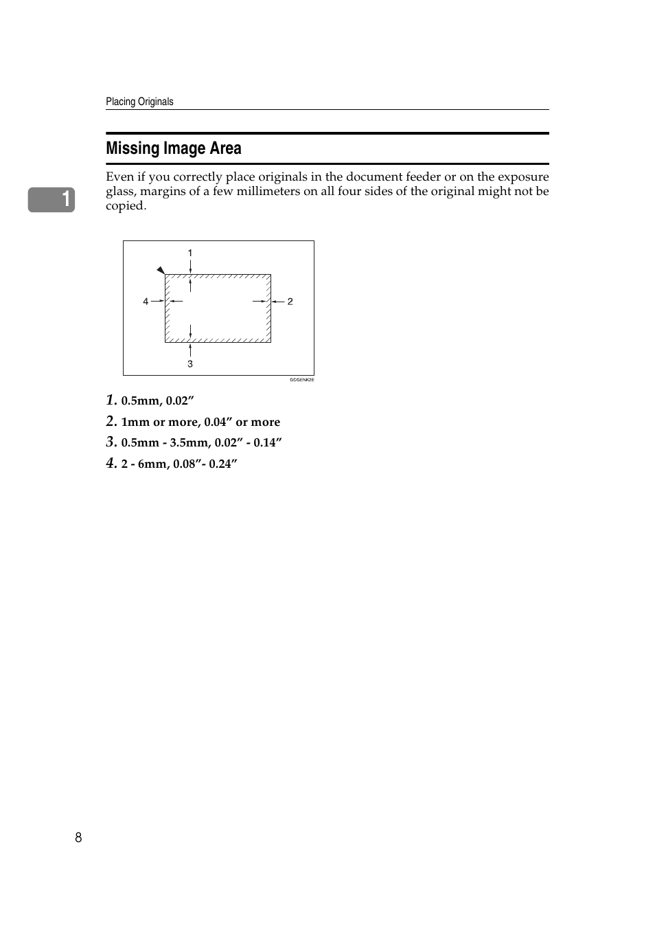 Missing image area | Ricoh IS 2075 User Manual | Page 20 / 142