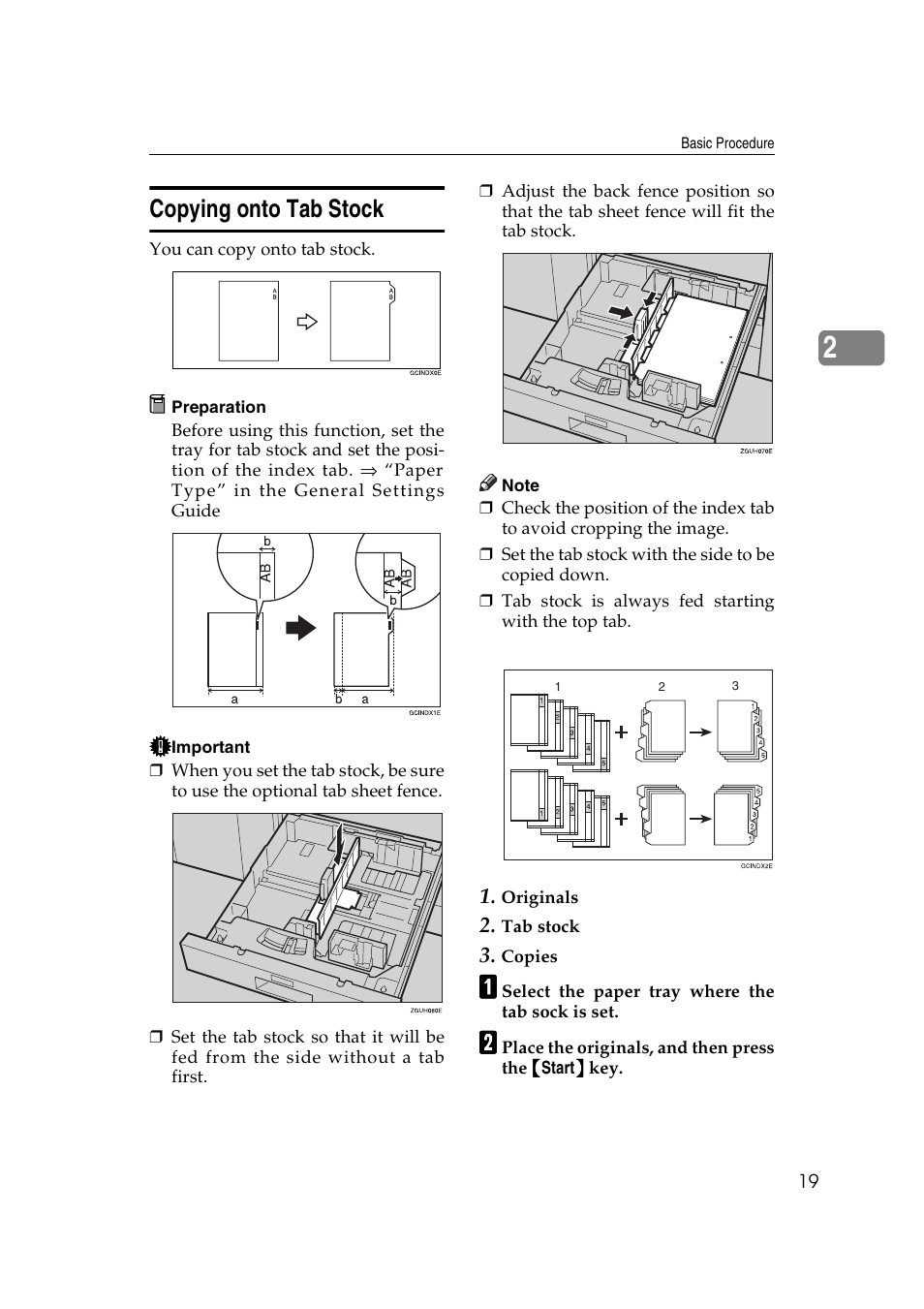 Copying onto tab stock | Ricoh IS 2075 User Manual | Page 31 / 142