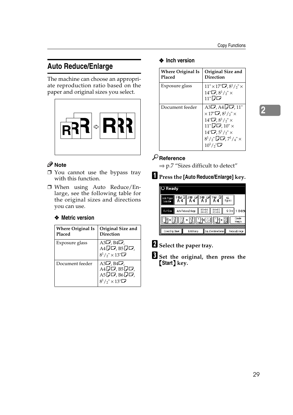 Auto reduce/enlarge | Ricoh IS 2075 User Manual | Page 41 / 142