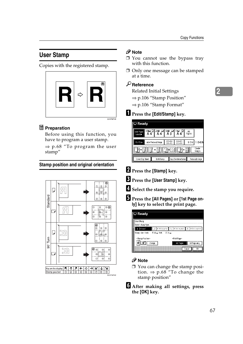 User stamp | Ricoh IS 2075 User Manual | Page 79 / 142