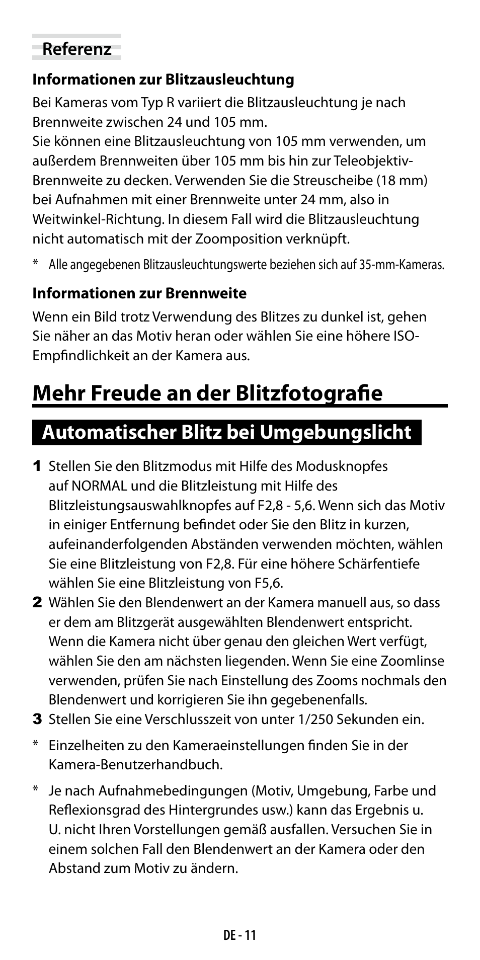 Mehr freude an der blitzfotografie, Automatischer blitz bei umgebungslicht | Ricoh GF-1 User Manual | Page 31 / 116