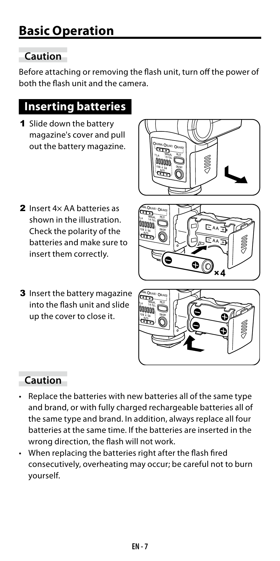 Basic operation, Inserting batteries | Ricoh GF-1 User Manual | Page 8 / 116