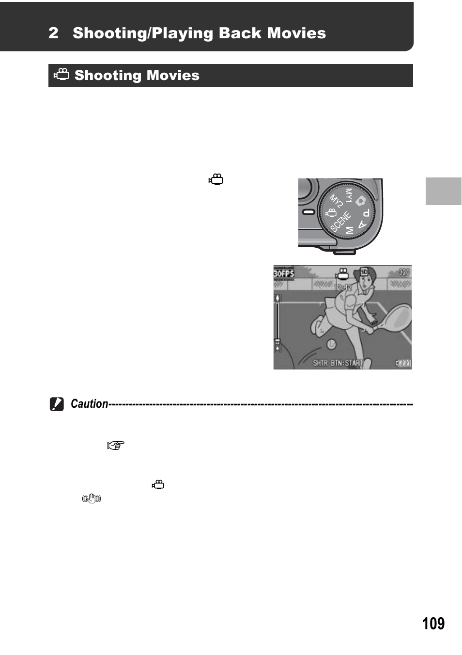 2 shooting/playing back movies | Ricoh GX100 VF User Manual | Page 111 / 218