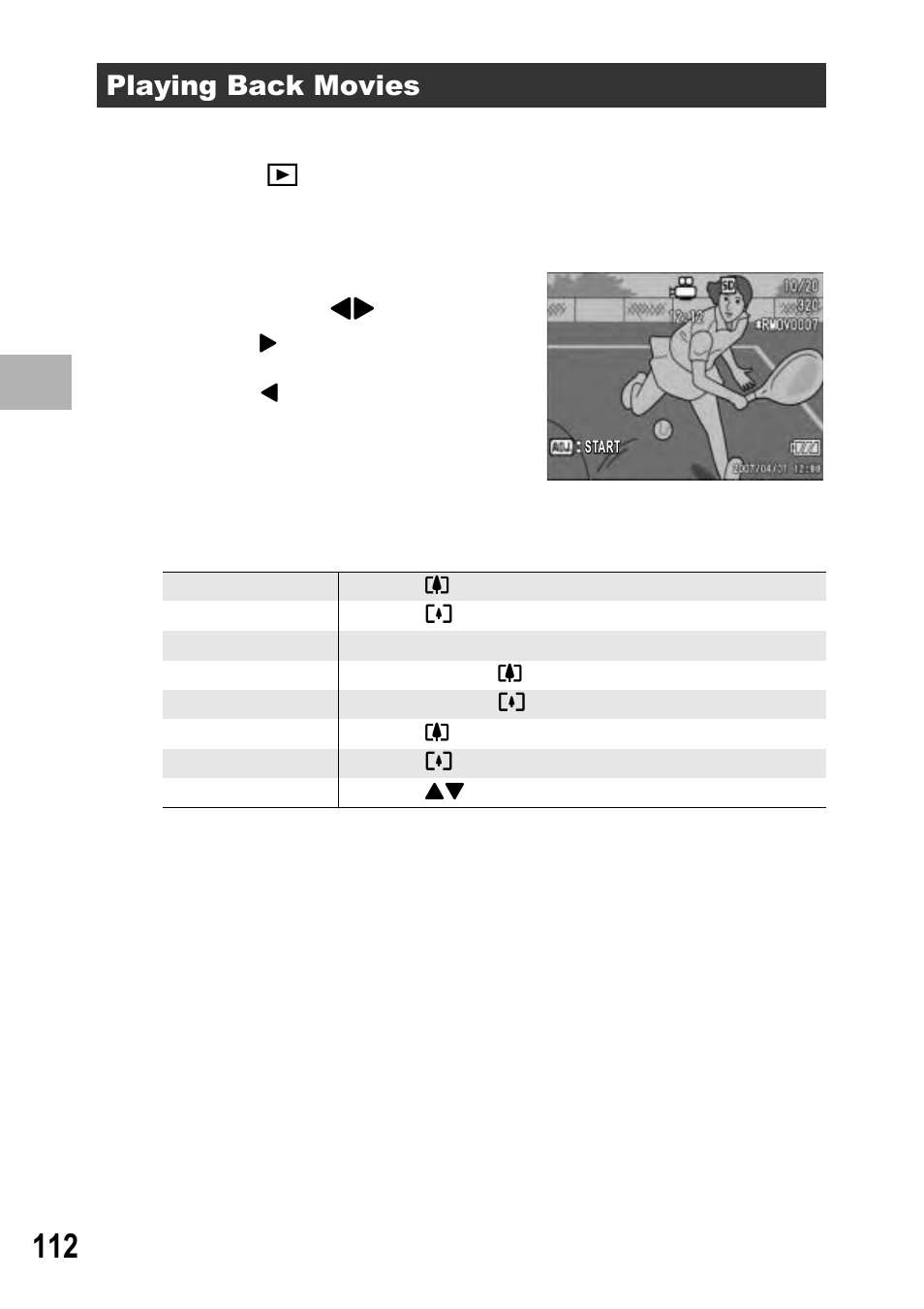 Playing back movies | Ricoh GX100 VF User Manual | Page 114 / 218