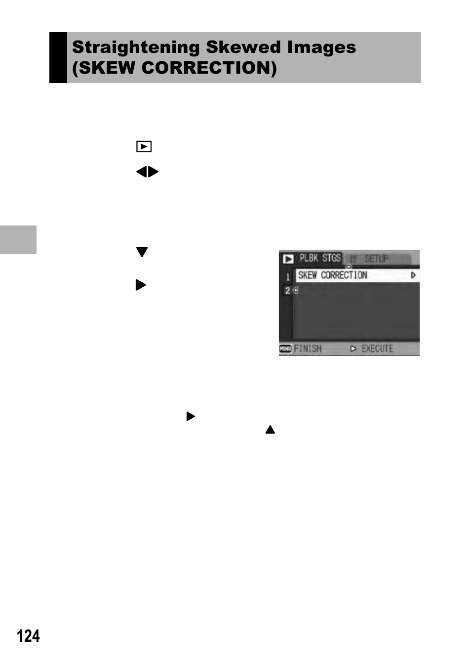 Straightening skewed images (skew correction) | Ricoh GX100 VF User Manual | Page 126 / 218