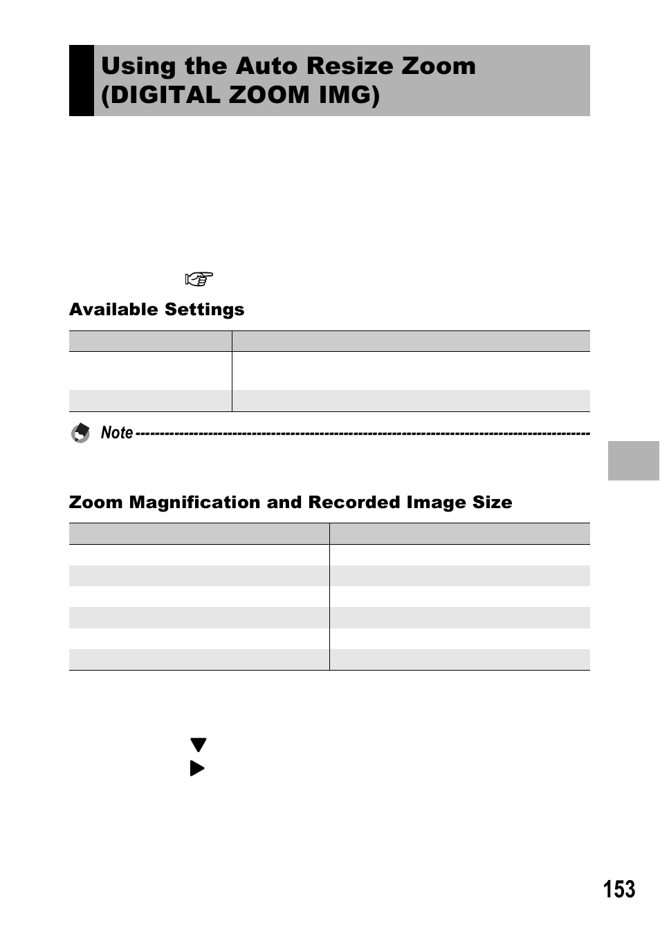 Using the auto resize zoom (digital zoom img) | Ricoh GX100 VF User Manual | Page 155 / 218