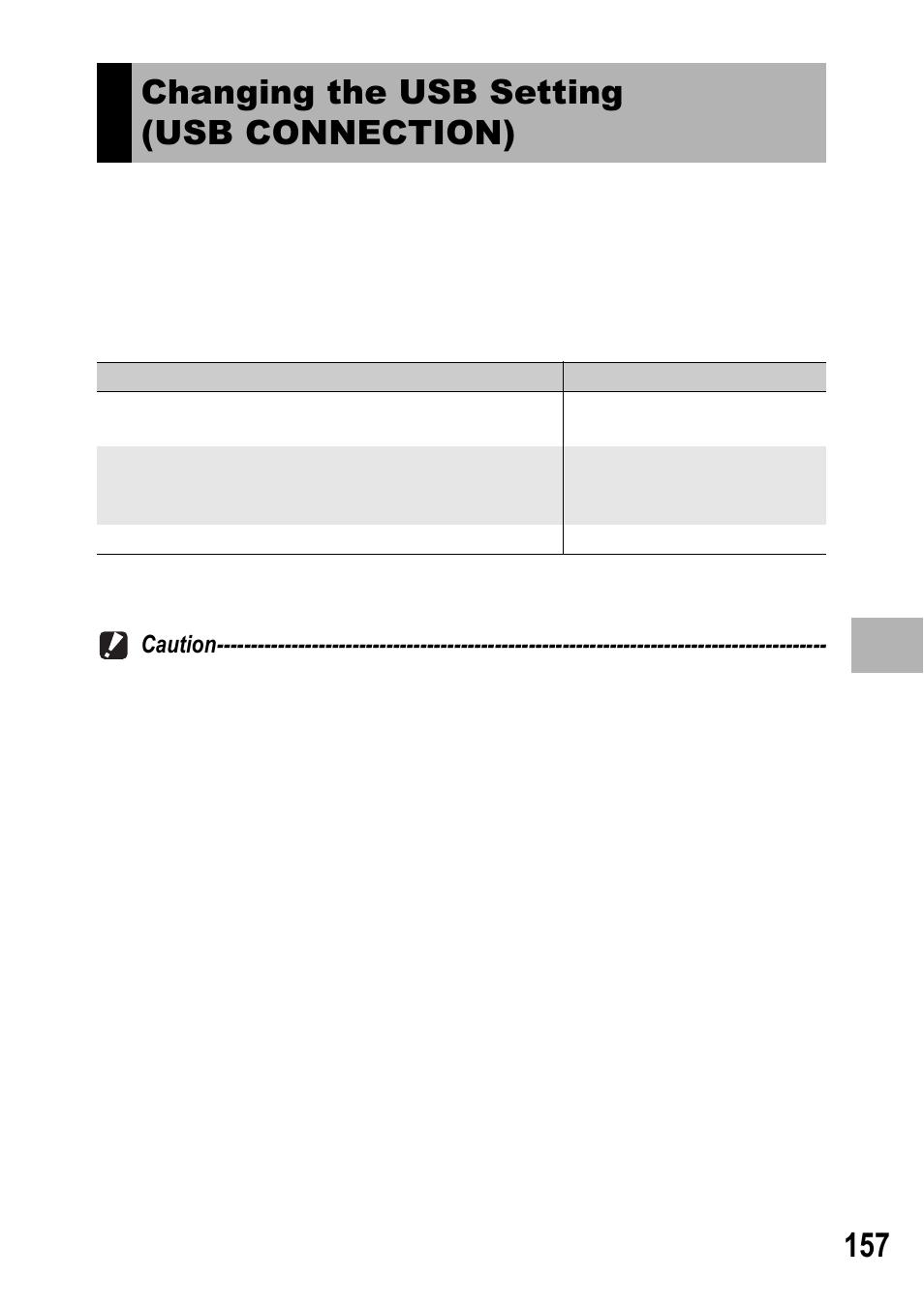 Changing the usb setting (usb connection) | Ricoh GX100 VF User Manual | Page 159 / 218