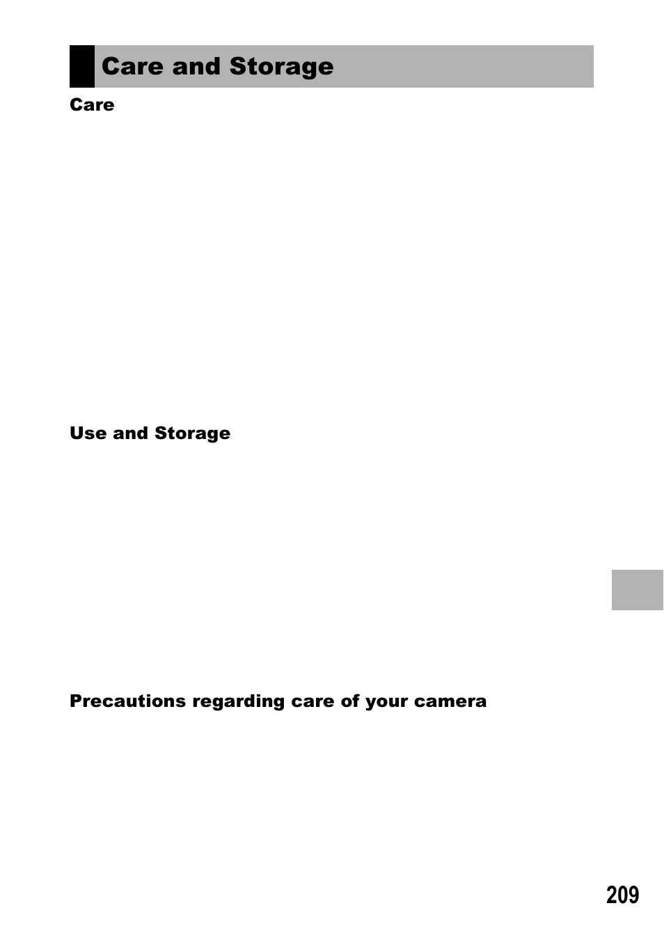 Care and storage | Ricoh GX100 VF User Manual | Page 211 / 218