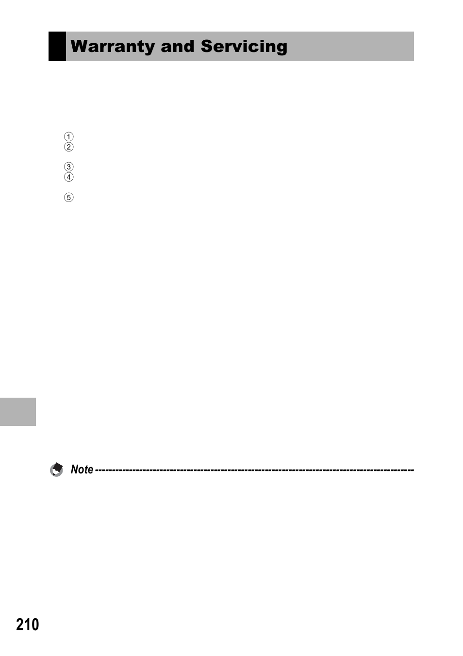 Warranty and servicing, 7a pp e ndi c e s | Ricoh GX100 VF User Manual | Page 212 / 218