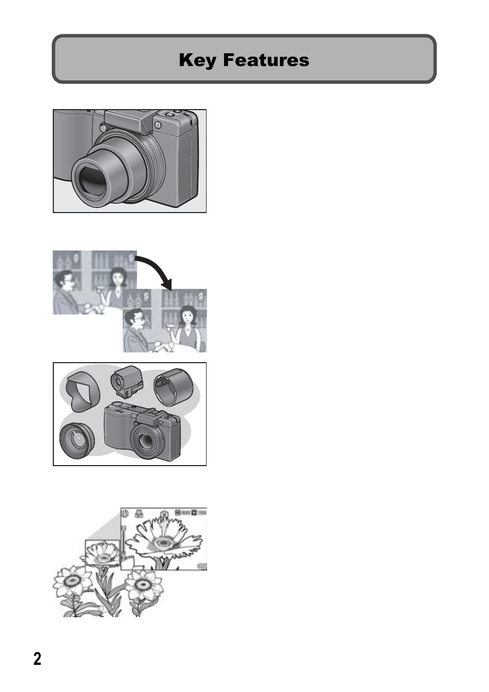 Key features | Ricoh GX100 VF User Manual | Page 4 / 218