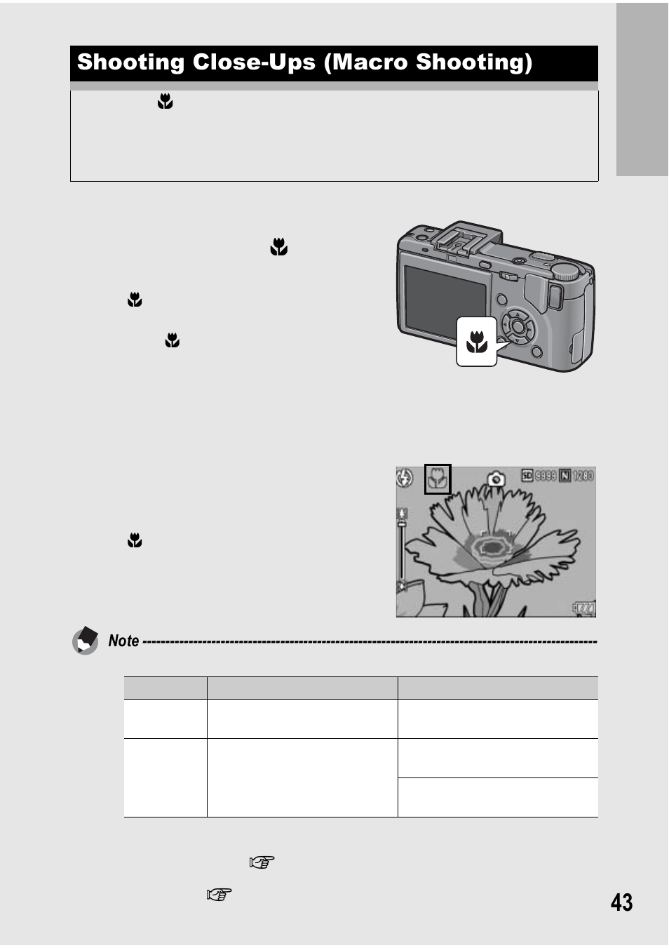 Shooting close-ups (macro shooting) | Ricoh GX100 VF User Manual | Page 45 / 218