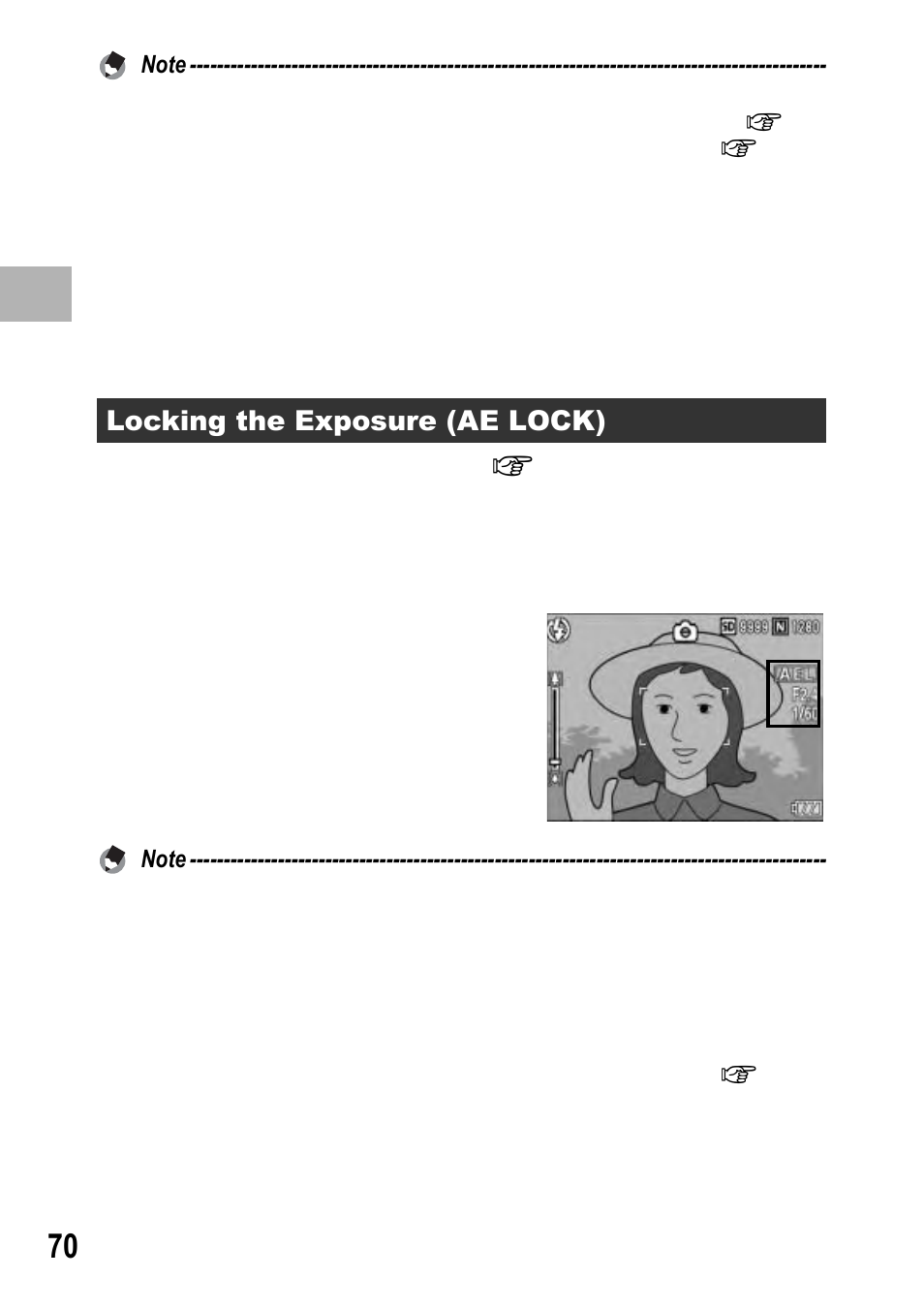 Locking the exposure (ae lock) | Ricoh GX100 VF User Manual | Page 72 / 218