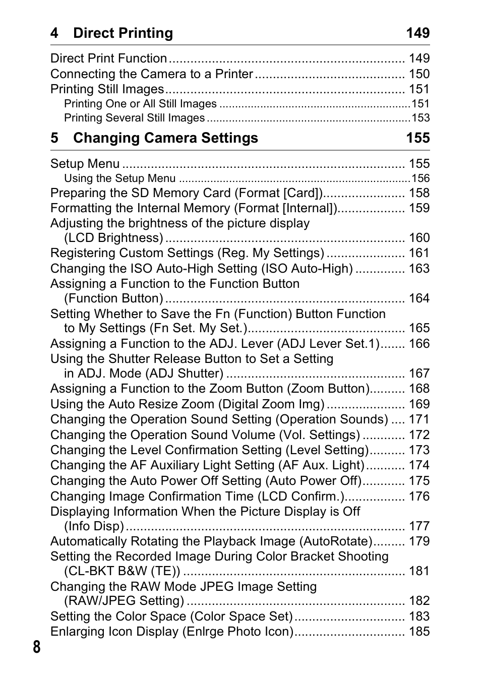 Ricoh GR Digital II User Manual | Page 10 / 242