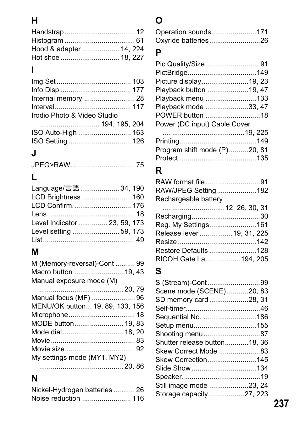 Ricoh GR Digital II User Manual | Page 239 / 242