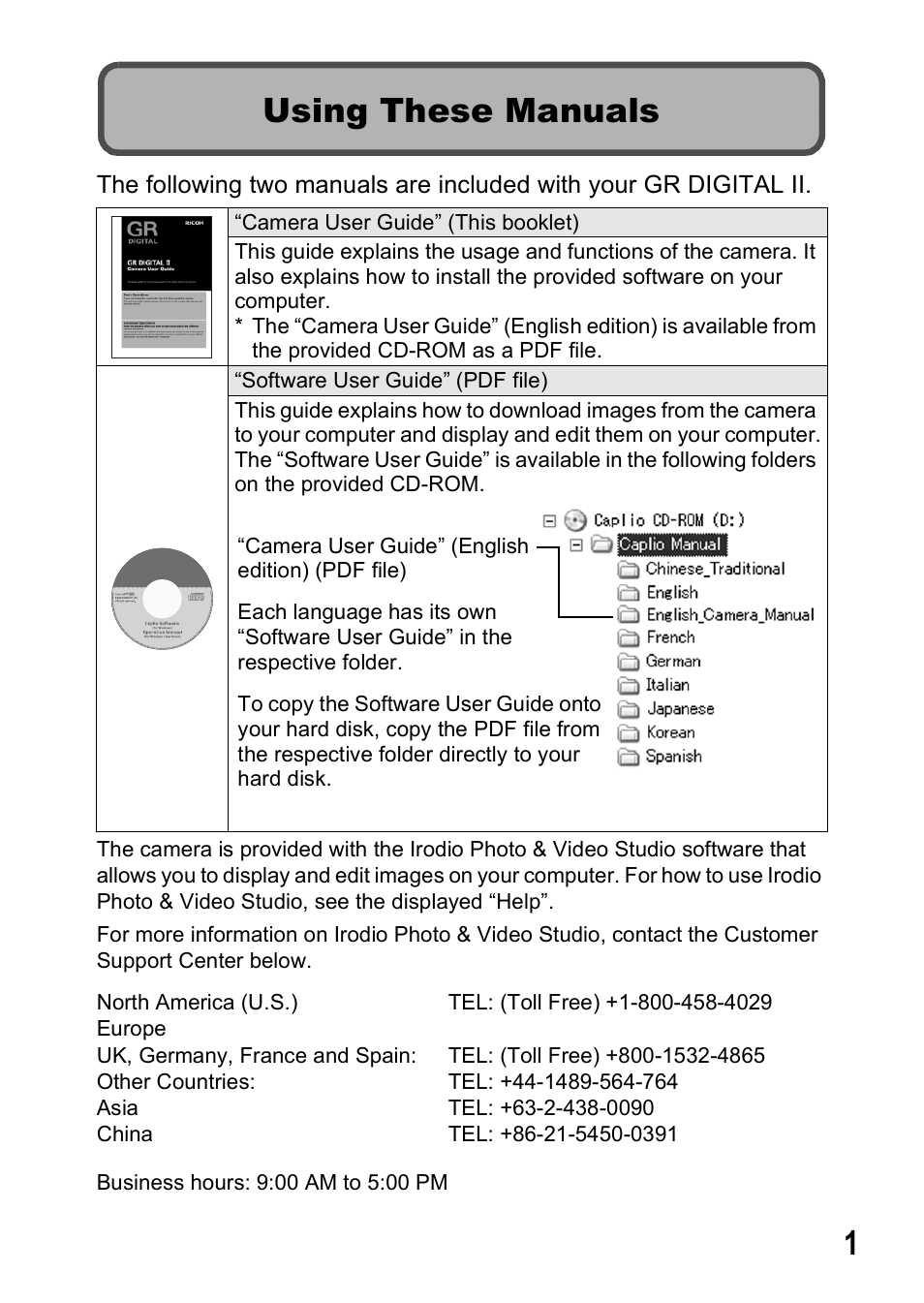Using these manuals | Ricoh GR Digital II User Manual | Page 3 / 242