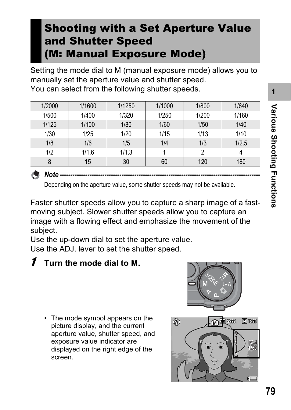 Turn the mode dial to m | Ricoh GR Digital II User Manual | Page 81 / 242