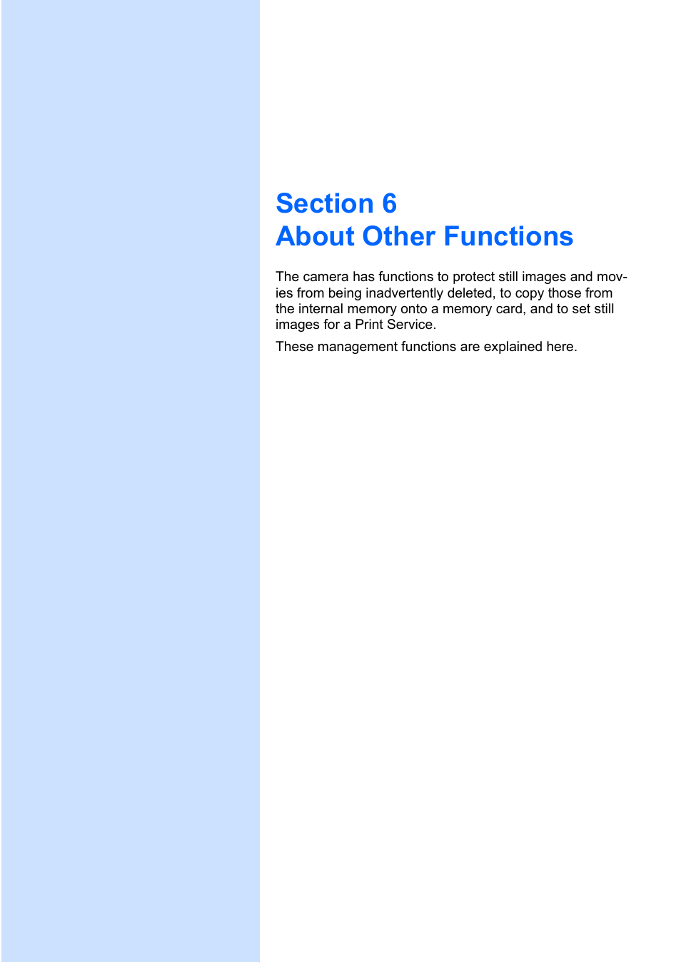 Section 6 about other functions | Ricoh Caplio GX User Manual | Page 103 / 194