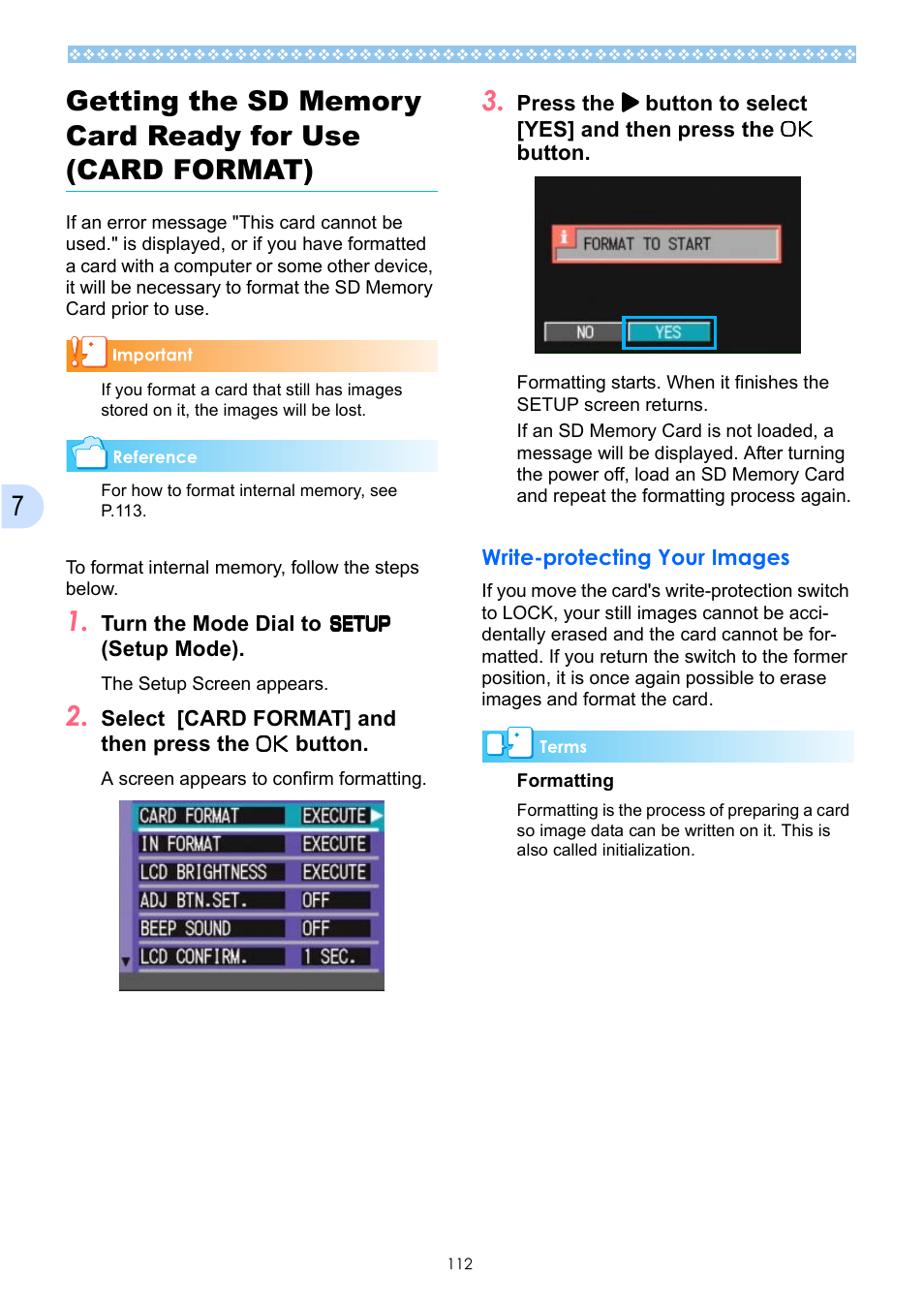 Write-protecting your images, P.112 | Ricoh Caplio GX User Manual | Page 112 / 194