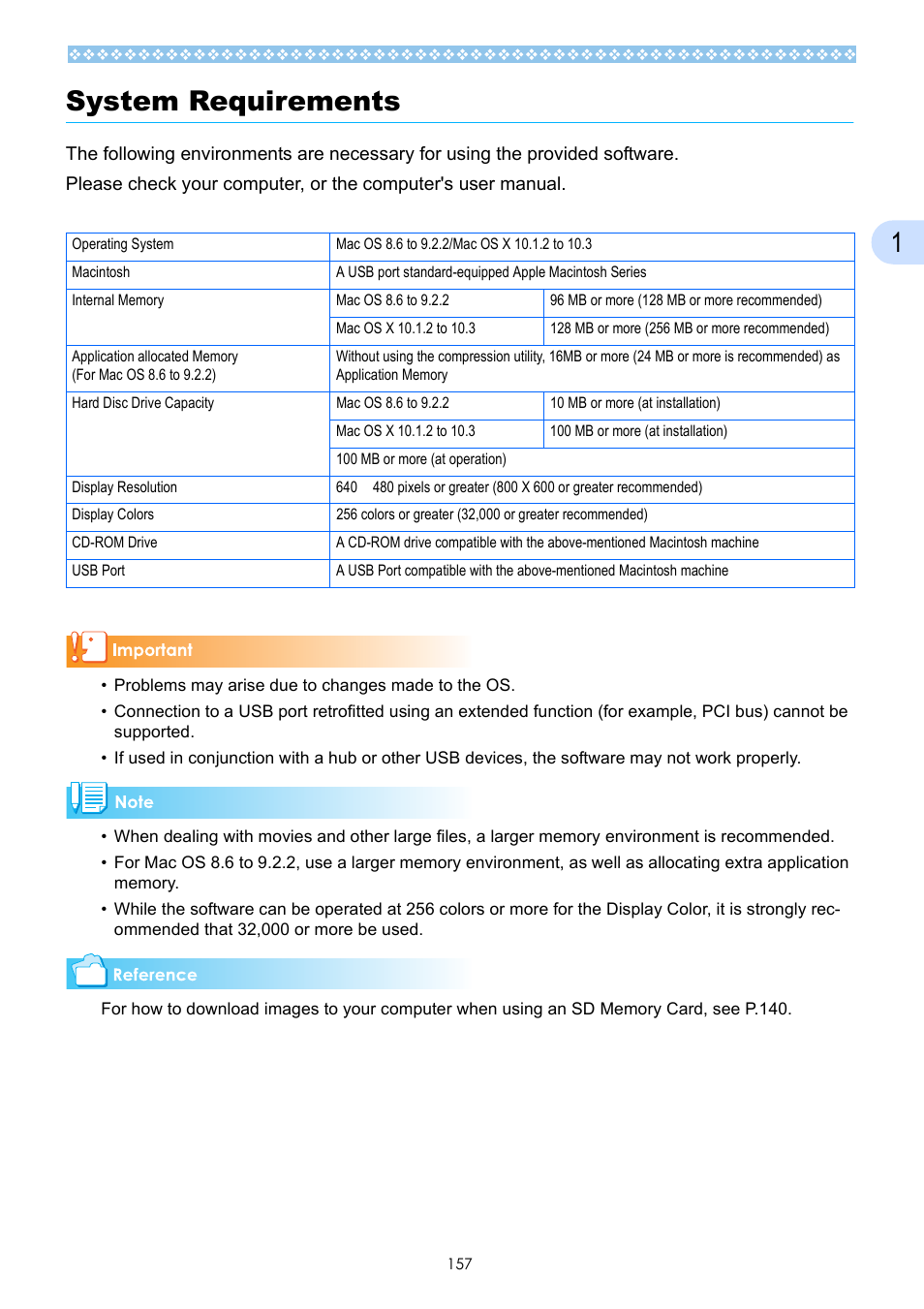 System requirements, 1system requirements | Ricoh Caplio GX User Manual | Page 157 / 194