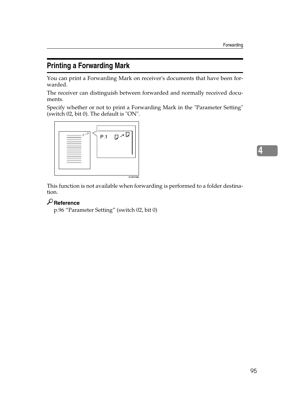 Printing a forwarding mark | Ricoh Aficio MP 161SPF User Manual | Page 103 / 304