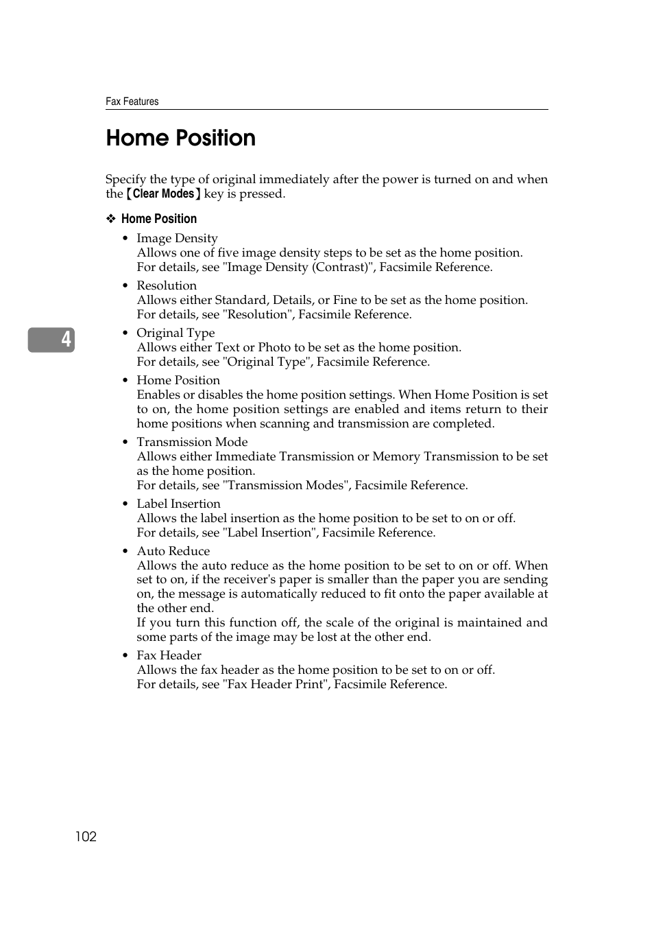 Home position, 4home position | Ricoh Aficio MP 161SPF User Manual | Page 110 / 304