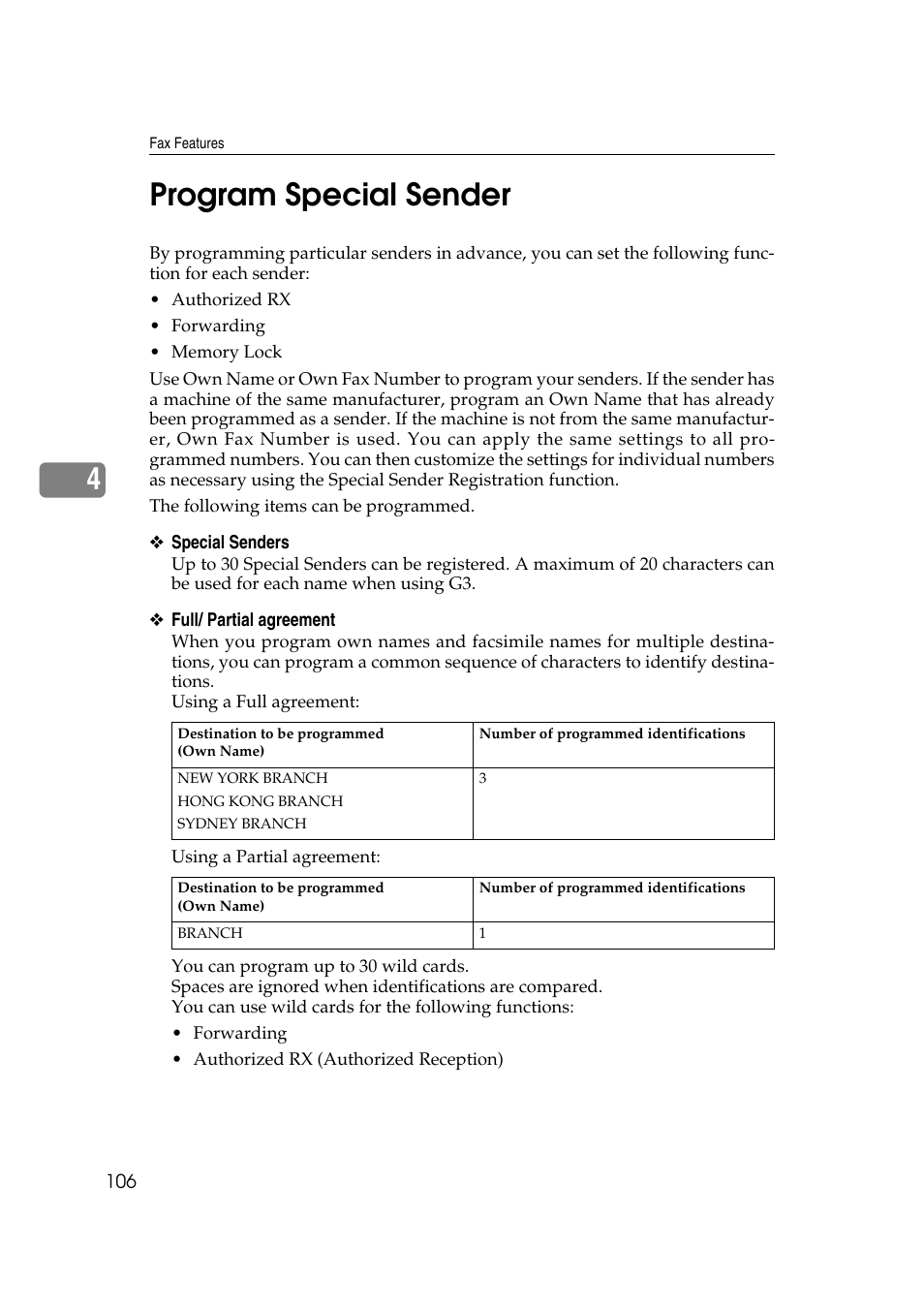 Program special sender, P.106 “program special sender, 4program special sender | Ricoh Aficio MP 161SPF User Manual | Page 114 / 304