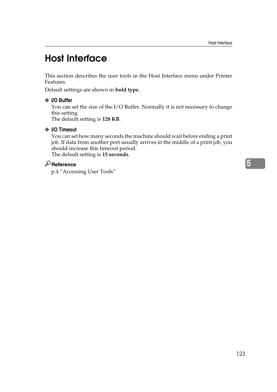 Host interface, 5host interface | Ricoh Aficio MP 161SPF User Manual | Page 131 / 304