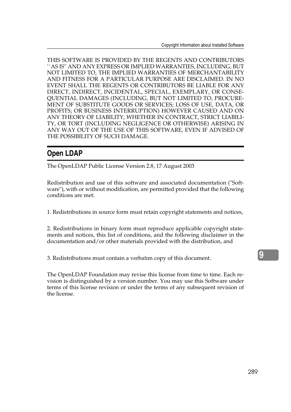 Open ldap | Ricoh Aficio MP 161SPF User Manual | Page 297 / 304