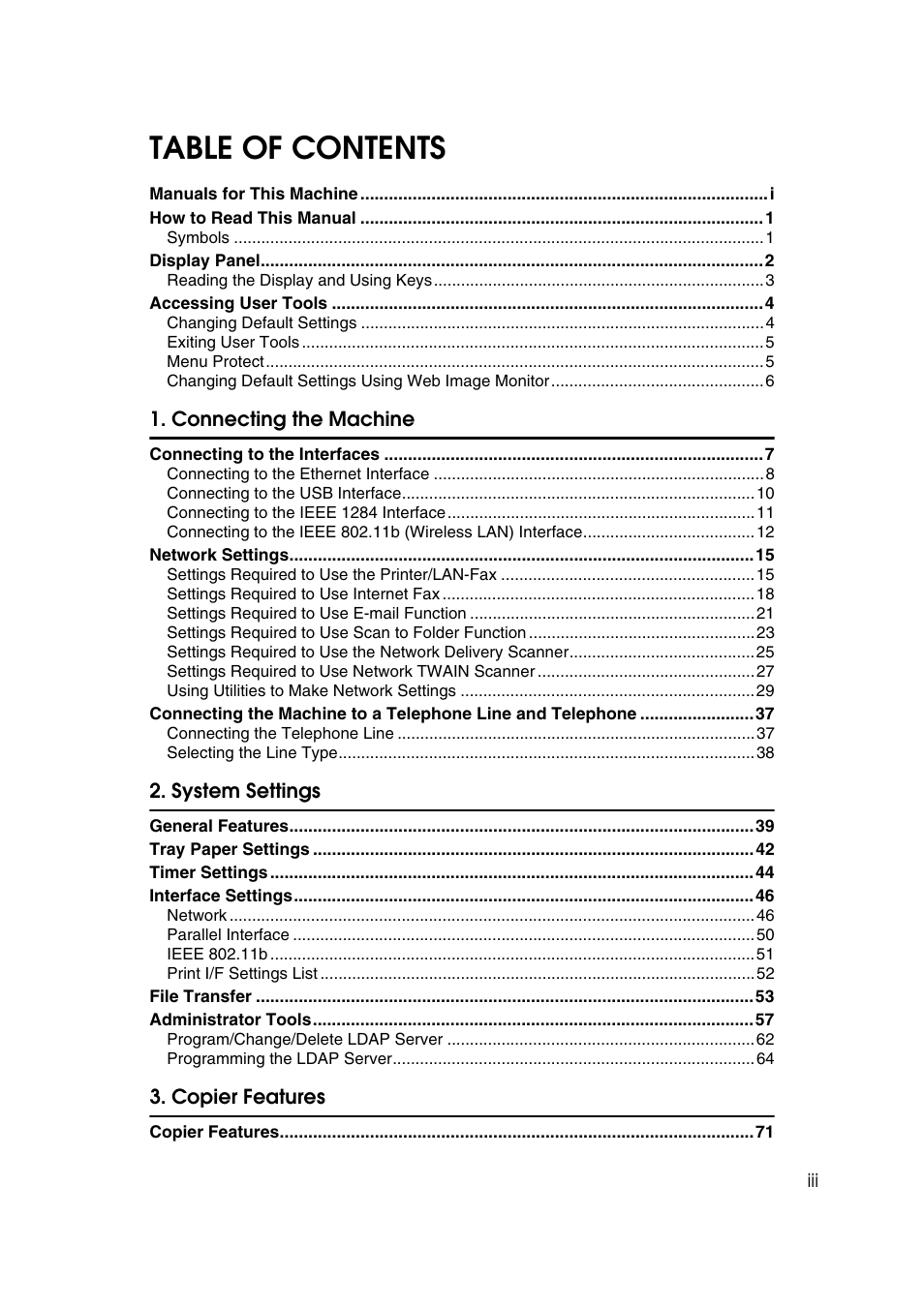 Ricoh Aficio MP 161SPF User Manual | Page 5 / 304