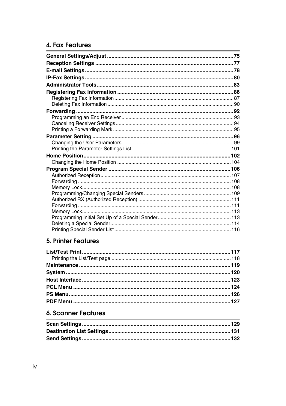 Ricoh Aficio MP 161SPF User Manual | Page 6 / 304
