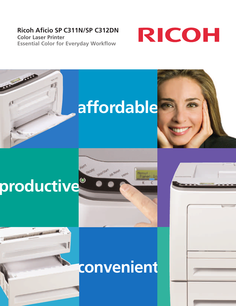 Ricoh Aficio SP C312DN User Manual | 4 pages