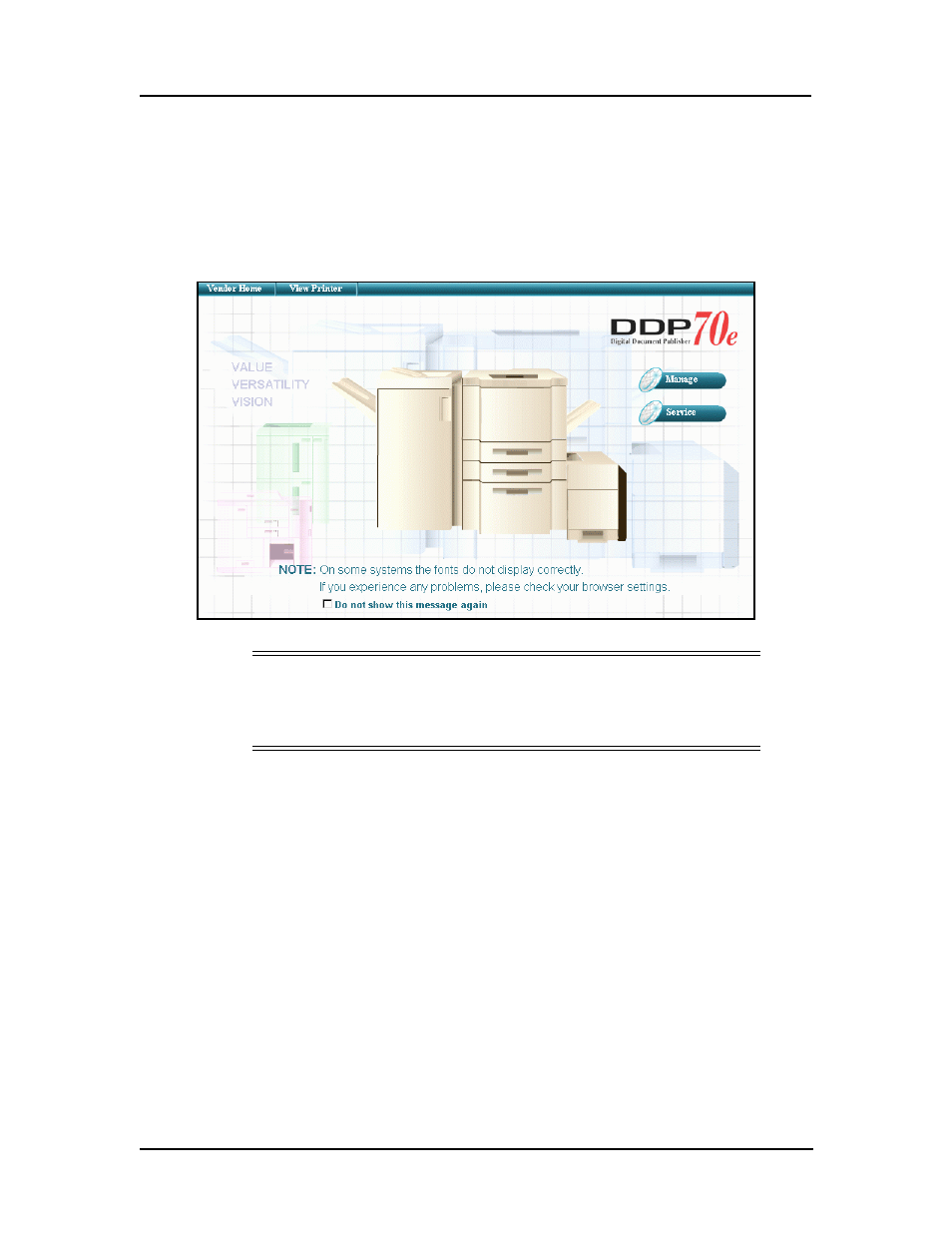 Using the web utilities | Ricoh DDP 70e User Manual | Page 103 / 166