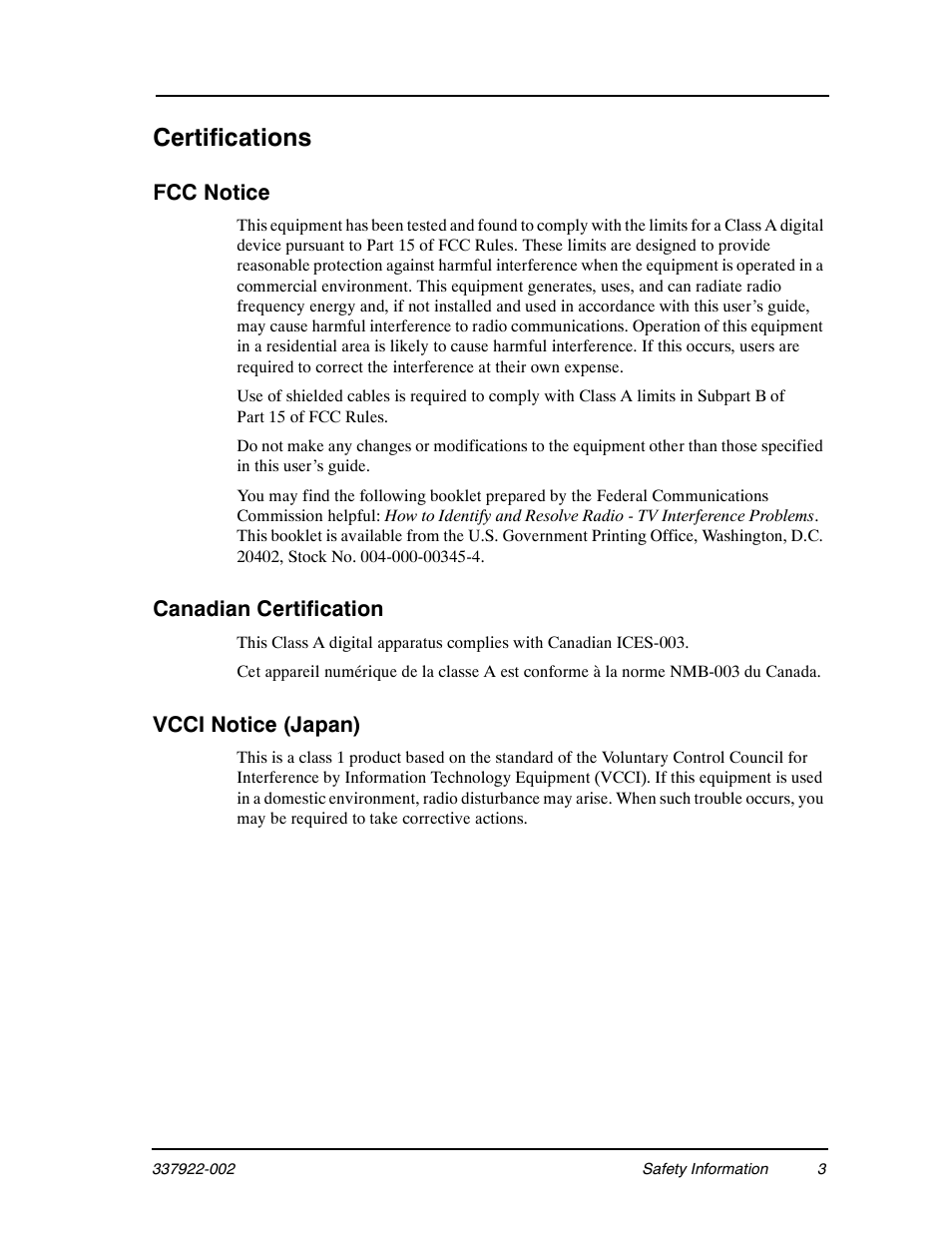 Certifications, Fcc notice, Canadian certification | Vcci notice (japan) | Ricoh DDP 70e User Manual | Page 155 / 166
